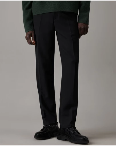 Calvin Klein - Tapered Knit Pleated Trousers