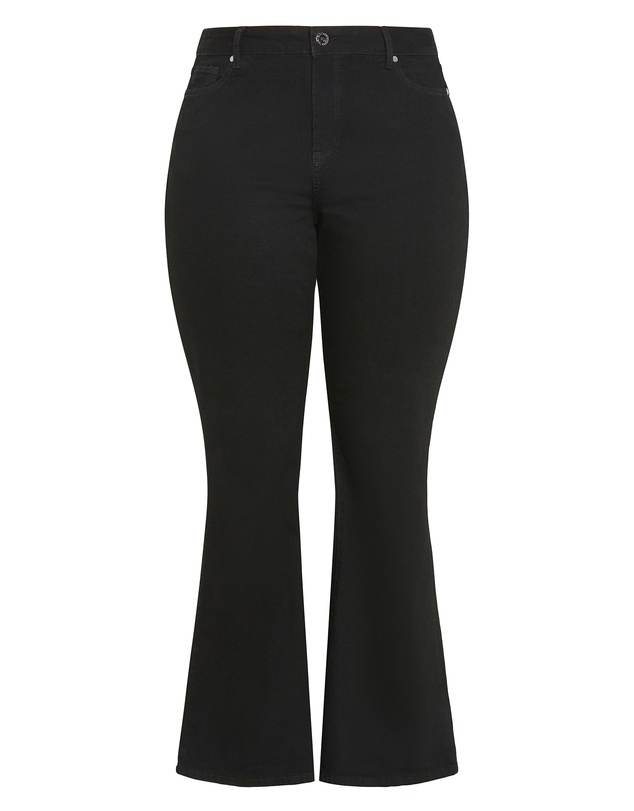 City Chic - Plus size Harley Fit Carla Flare Leg Regular Jean - black