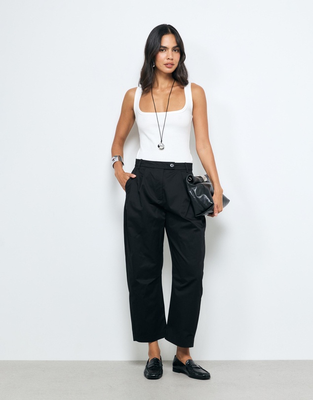 AERE - Sian Organic Cotton Barrel Leg Pants