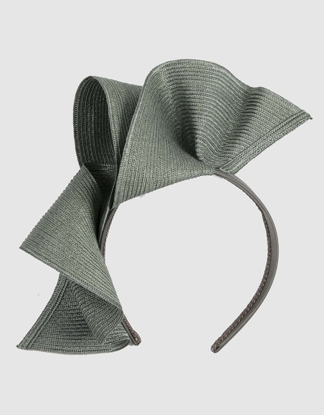 Max Alexander - Large Wavy Olive Racing Fascinator