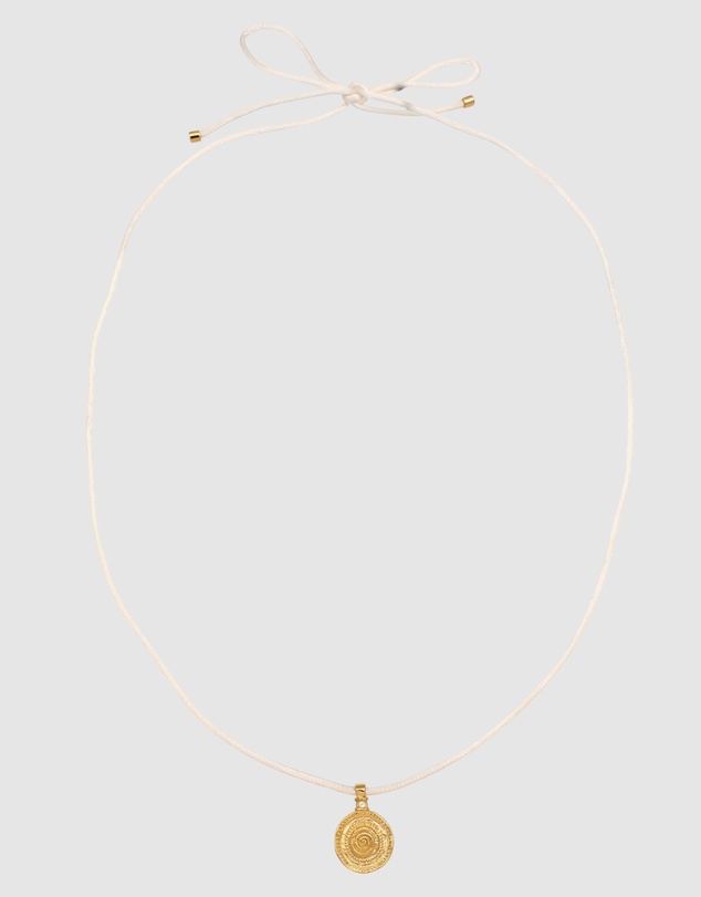 Haze & Glory - ICONIC EXCLUSIVE - Necklace Rainbow Shell Ribbon 925 Sterling Silver Gold-Plated