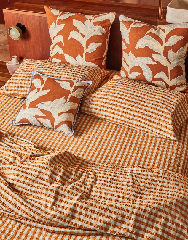Mosey Me - Honey Blue Seersucker Fitted Sheet
