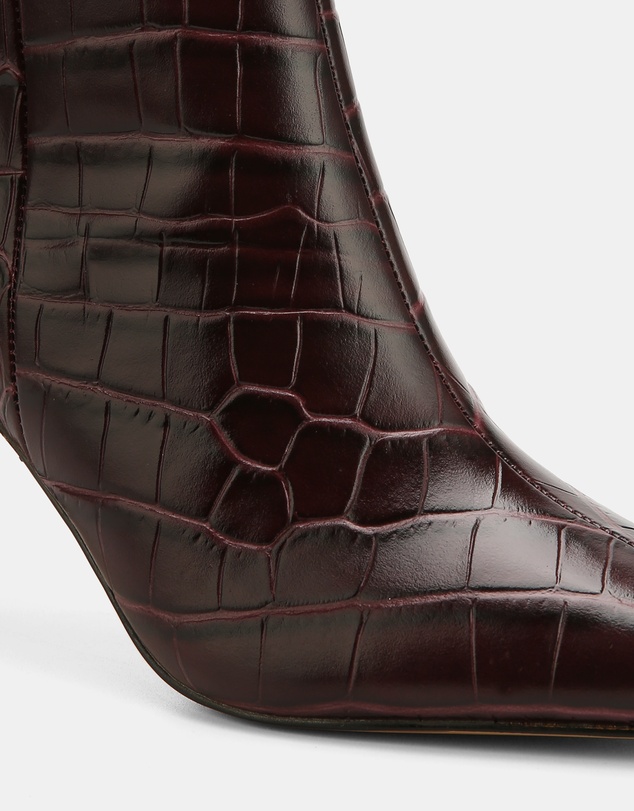 Wittner - Nina Croc Embossed Leather Ankle Boots