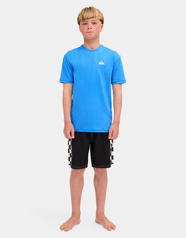 Quiksilver - Boys 8 to 16 Logo Surf Short Sleeve Rashguard