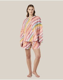 Papinelle - Sophie Stripe Long Sleeve Boxer PJ Set