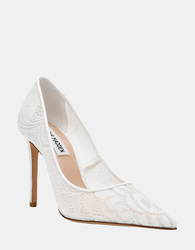 Steve Madden - Thrive-LM White Lace Heels