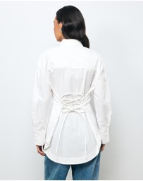 AERE - Fiora Cinched Waist Shirt