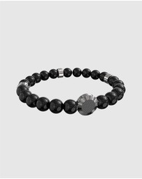 GUESS - Race Tager - Black & Silver Tone Bracelet
