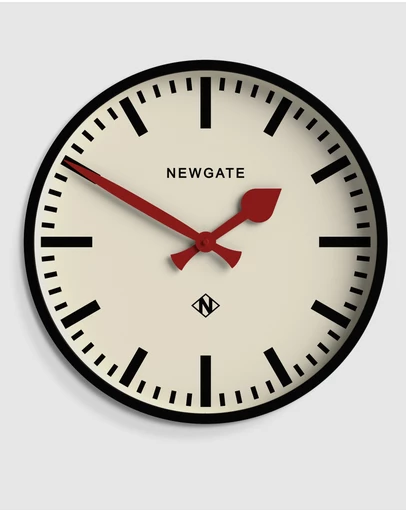 Newgate - Newgate Universal Wall Clock Railway Dial Black