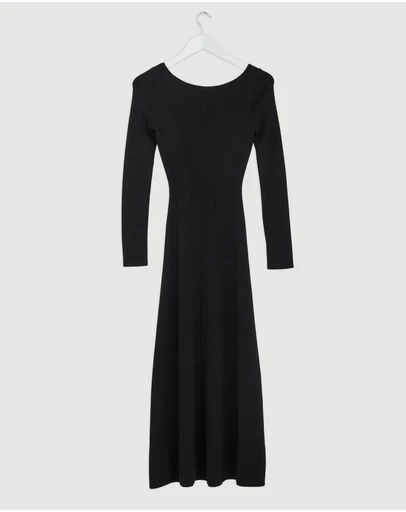 Revibe - Repaired AERE Nori Panelled Knit Midi Dress - AU 8
