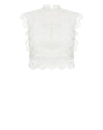 City Chic - Lucielle Sleeveless Top - Creme