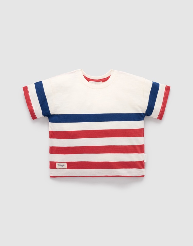 Purebaby - Striped Oversized Tee -Kids-Babies