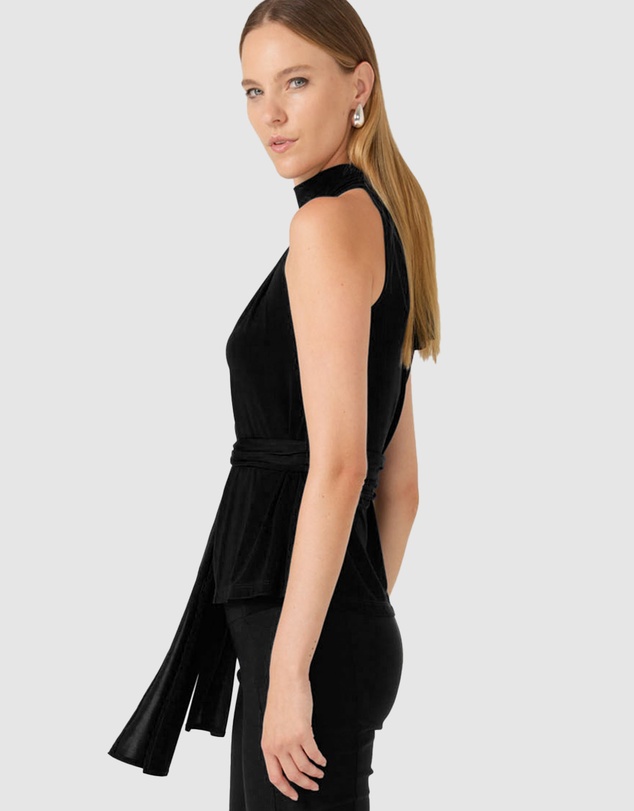 SACHA DRAKE - High Neck Tie Top