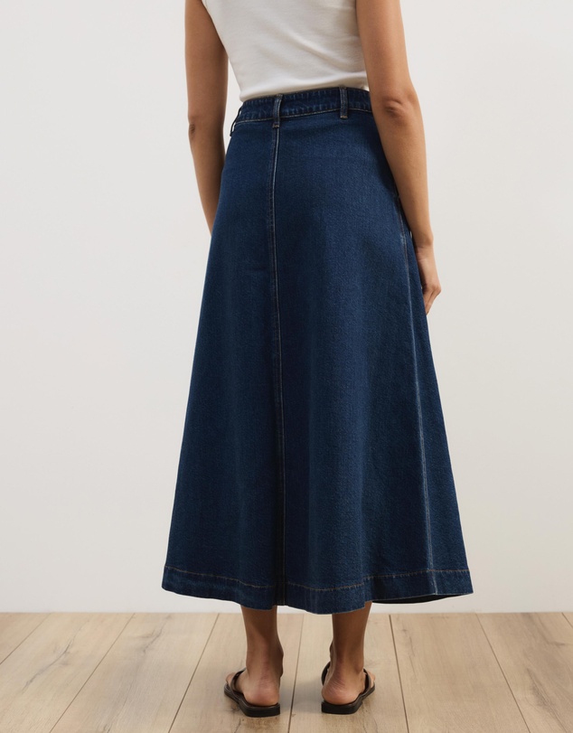Atmos&Here - Aston Denim Midi Skirt