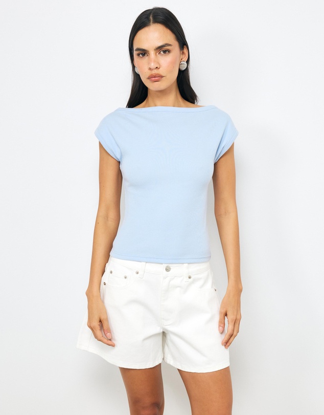 AERE - Zara Cotton Ribbed T-shirt