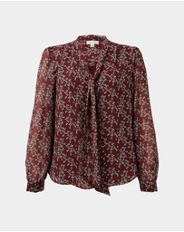 Forcast - Rema Floral Tie Blouse