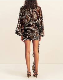 Shona Joy - Maia LS Plunged Mini Dress