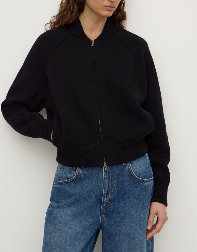 Assembly Label - Talia Milano Knit Bomber Jacket
