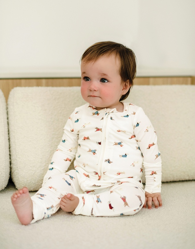 Kynd Baby - Day Or Night Onesie in Dachshund