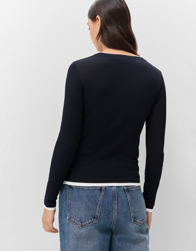 UNISON - Double Layer Long Sleeve Top
