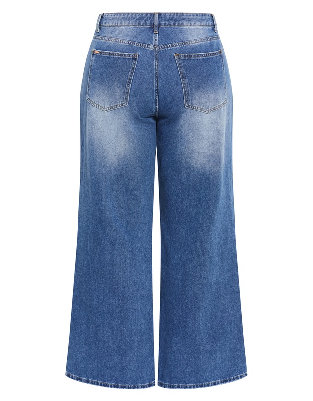 City Chic - Plus size Harley Fit Harriet Wide Leg Regular Jean - light wash