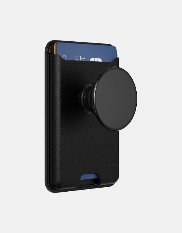 PopSockets - PopWallet+ MagSafe Softgoods Phone Wallet Card Holder+ Magnetic Adapter Ring