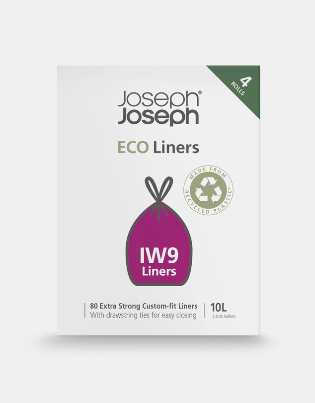 Joseph Joseph - IW9 10L Eco Recycled Plastic Bin Liners (80 Pack)