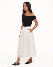Petal & Pup - Oakley Midi Skirt - White