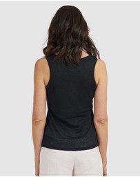 CAMIXA - Tecla Linen Jersey Top
