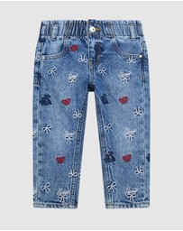 GUESS - Embroidered Denim Pants