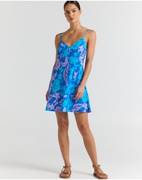 Poolside Paradiso - Vanuatu Slip Bias Dress - Ocean