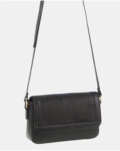 Pierre Cardin - Pierre Cardin Leather Pleated Design Crossbody Bag