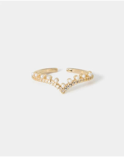 Forcast - Jazmine 16k Gold Plated Brass Ring