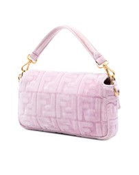 Pre-Loved by Azura Reborn - Pre-Loved Zucca Embossed Velvet Baguette Satchel