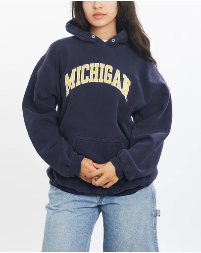Vintage by The Real Deal - Pre Loved - Vintage University of Michigan Hooded Sweatshirt