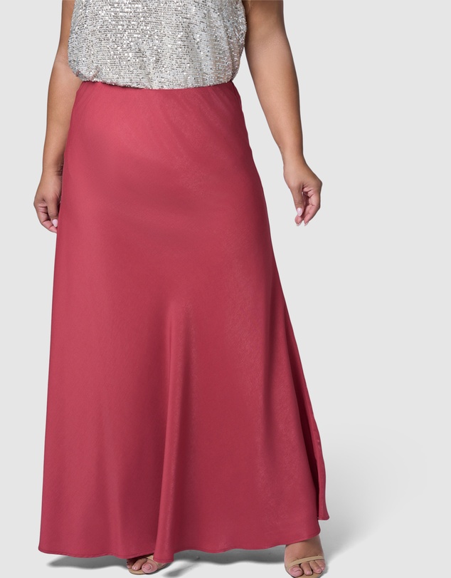 Pink Dusk by Curve Project - Caught Up Maxi Skirt