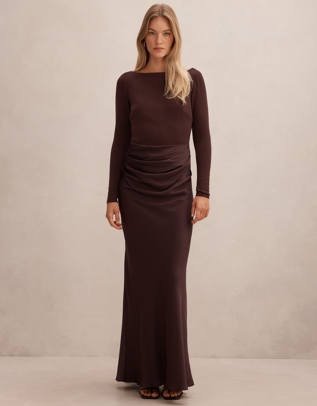 Forever New - Briella Boat Neck Drape Maxi Dress