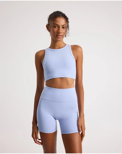 Upstate - Rib Crop - Chambray Blue