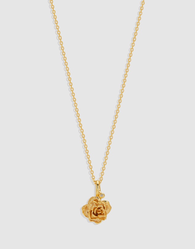By Charlotte - Rose June Birth Flower Necklace