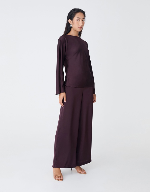 Forcast - Asma Satin Wide Leg Pants