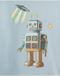 Fleur Harris - 'Out of This World' Robot Sweater in Dusty Teal