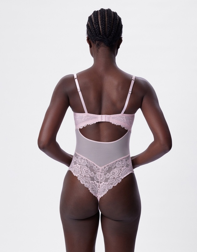 Bras N Things - Bethany Balconette Bodysuit - Light Pink