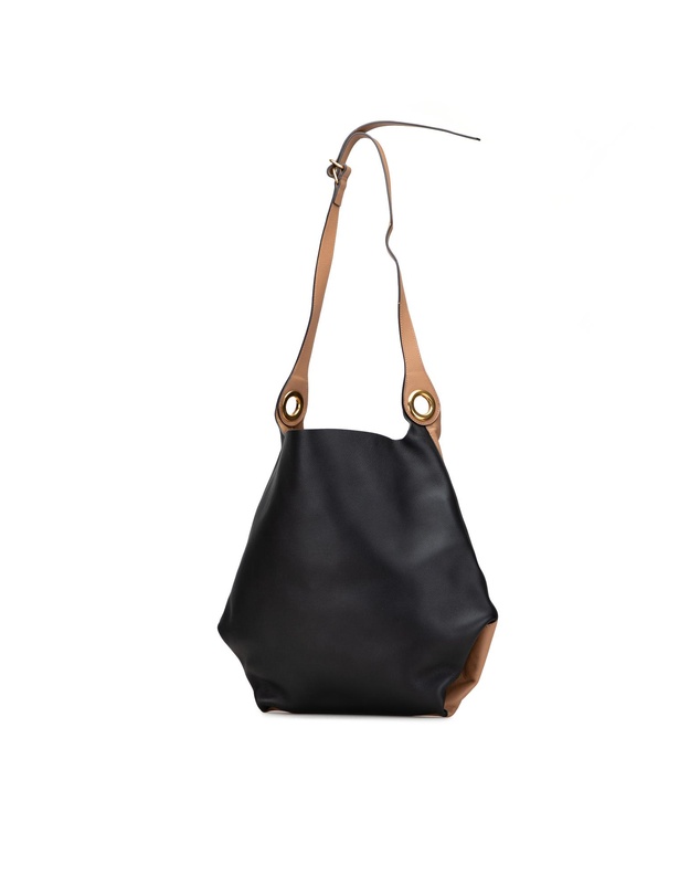 Pre-Loved by Azura Reborn - Pre-Loved Bicolor Calfskin Grommet Hobo