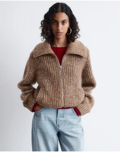 & Other Stories - Knitted Zip-Up Cardigan