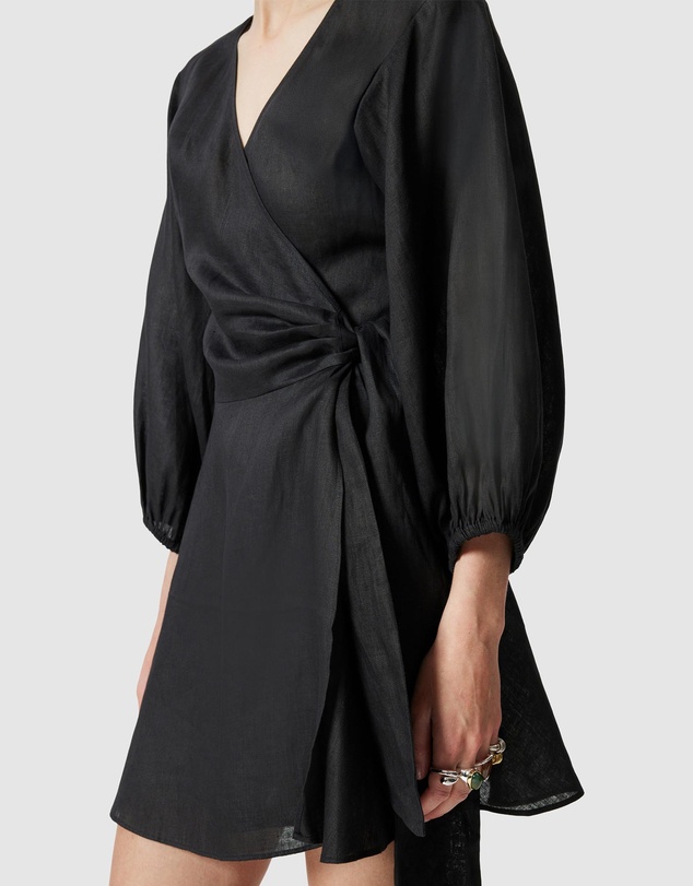 & Other Stories - Linen Wrap Mini Dress