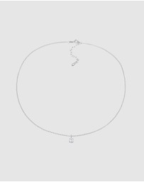 Elli Jewelry - Necklace Choker Zirconia Solitaire Basic in 925 Sterling Silver