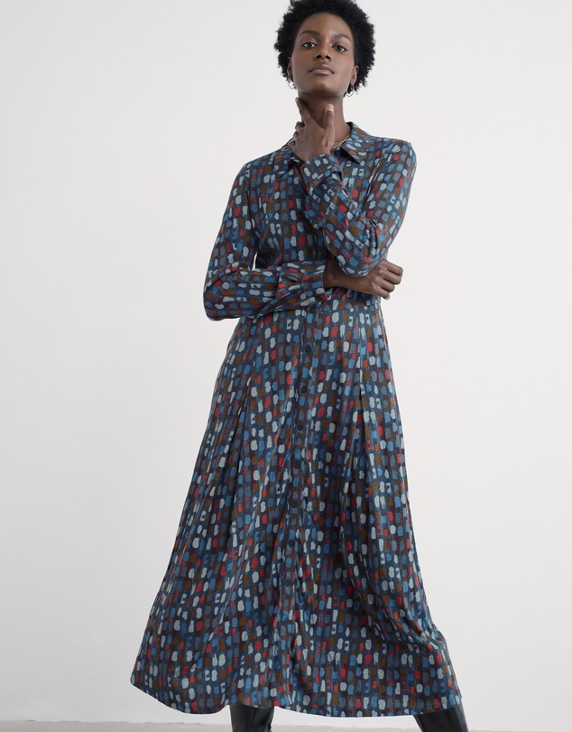 Seasalt - Seasalt Cornwall Multi Coastline Jersey Shirt Dress