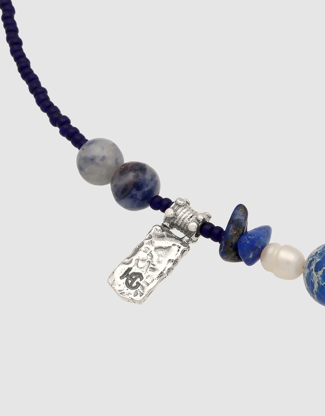 Haze & Glory - ICONIC EXCLUSIVE - Necklace Men Deep Blue Gemstone 925 Sterling Silver