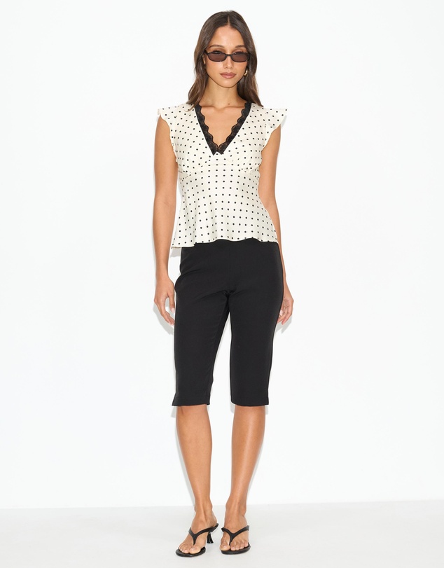 Dazie - Date Night Polka Dot Top