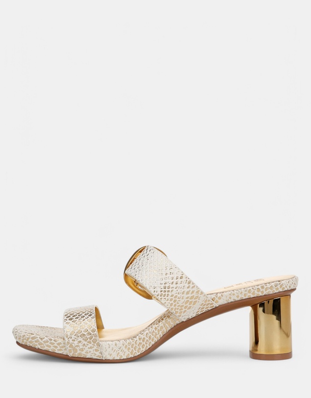 Naturalizer - Ida Dress Sandal - White/Gold Snake